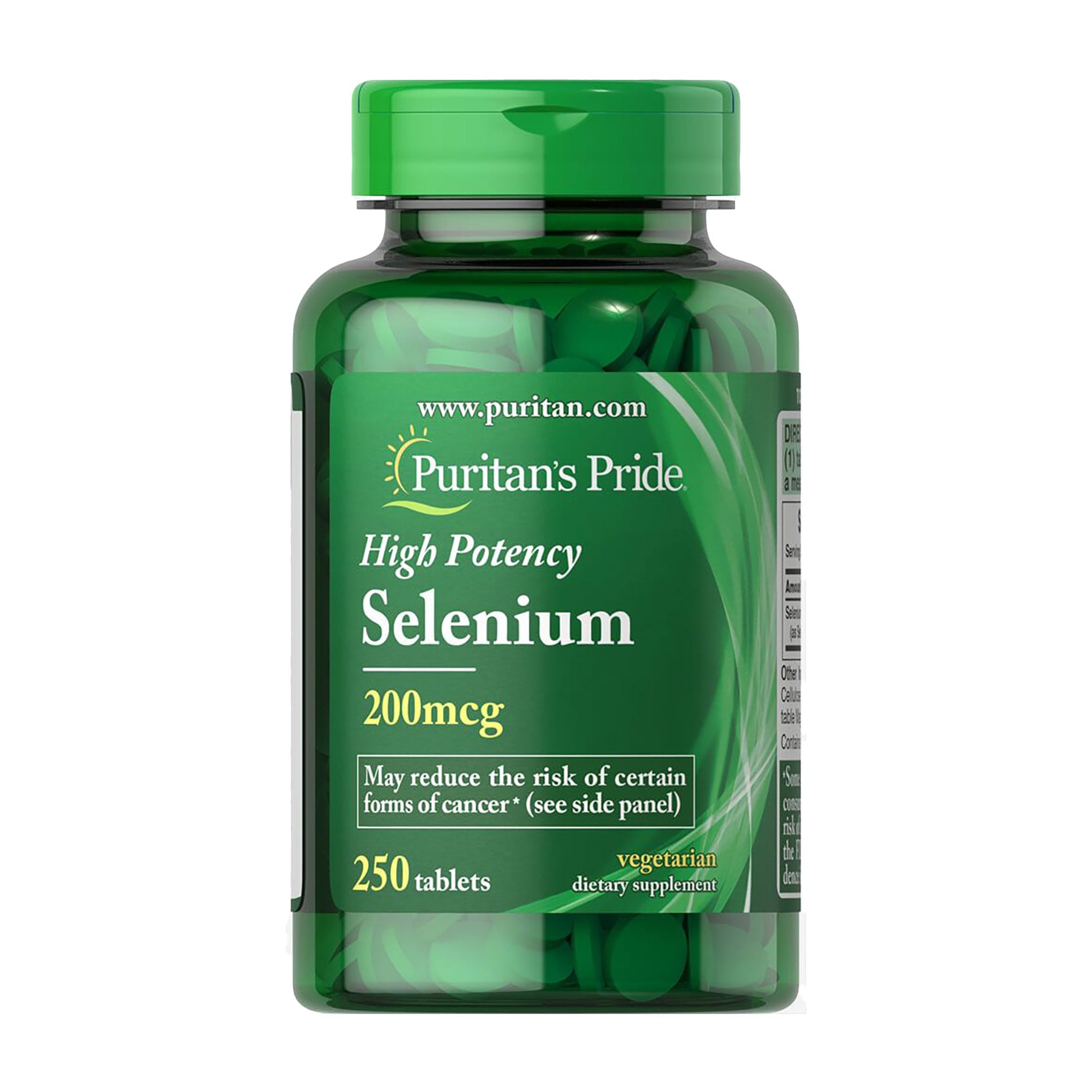 Селен Puritan's Pride Selenium 200 мкг, 250 таблеток